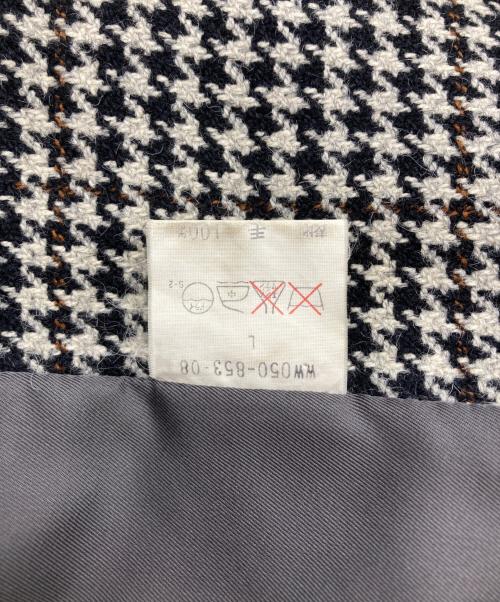 BURBERRY（バーバリー）BURBERRY (バーバリー) 千鳥柄コート ブラック×ベージュ サイズ:Lの古着・服飾アイテム