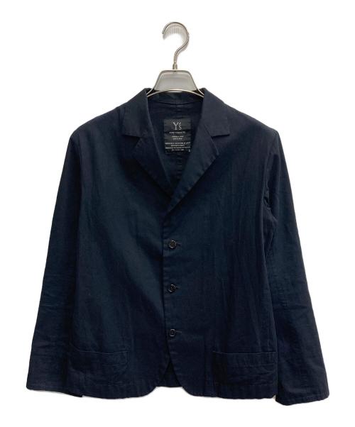 Y's（ワイズ）Y's (ワイズ) コットンテーラードジャケット ネイビー サイズ:3の古着・服飾アイテム