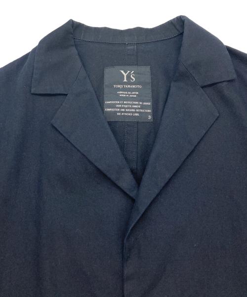 Y's（ワイズ）Y's (ワイズ) コットンテーラードジャケット ネイビー サイズ:3の古着・服飾アイテム