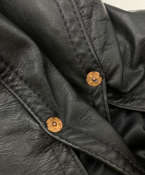 LEVI'S RED（リーバイス レッド）LEVI'S RED (リーバイス レッド) 02AW クロアチア製　袖レザージャケット インディゴ サイズ:XSの古着・服飾アイテム