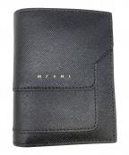 ）の古着「サフィアーノレザー製 二つ折りウォレット」｜ブラック