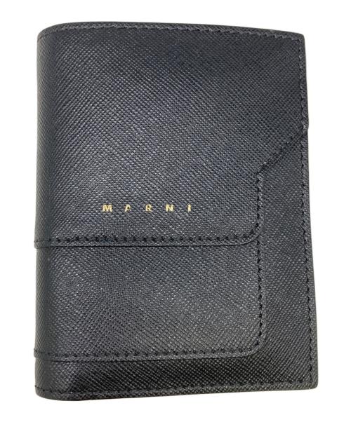 MARNI（マルニ）MARNI (マルニ) サフィアーノレザー製 二つ折りウォレット ブラックの古着・服飾アイテム