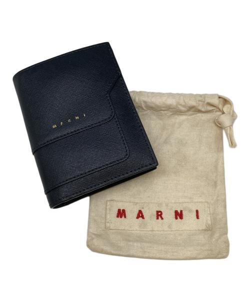 MARNI（マルニ）MARNI (マルニ) サフィアーノレザー製 二つ折りウォレット ブラックの古着・服飾アイテム
