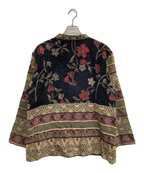 SAG HARBOR（サグハーバー）SAG HARBOR (サグハーバー) ゴブランジャケット ブラック×グリーン サイズ:16の古着・服飾アイテム