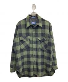 PENDLETON（ペンドルトン）の古着「チェックフランネルシャツ」｜グリーン