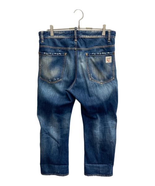 DSQUARED2（ディースクエアード）DSQUARED2 (ディースクエアード) クロップドデニムパンツ インディゴ サイズ:44の古着・服飾アイテム