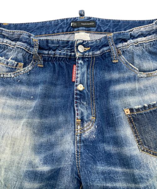 DSQUARED2（ディースクエアード）DSQUARED2 (ディースクエアード) クロップドデニムパンツ インディゴ サイズ:44の古着・服飾アイテム