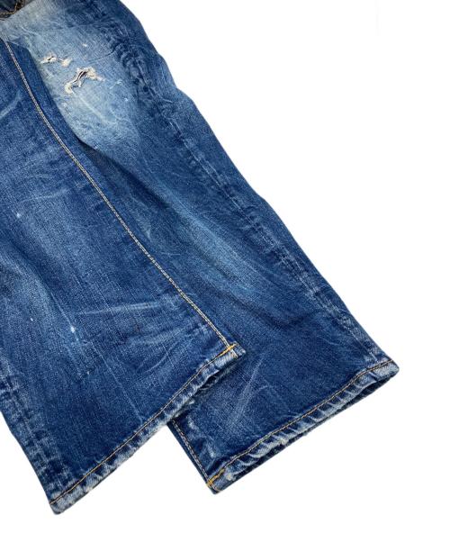 DSQUARED2（ディースクエアード）DSQUARED2 (ディースクエアード) クロップドデニムパンツ インディゴ サイズ:44の古着・服飾アイテム