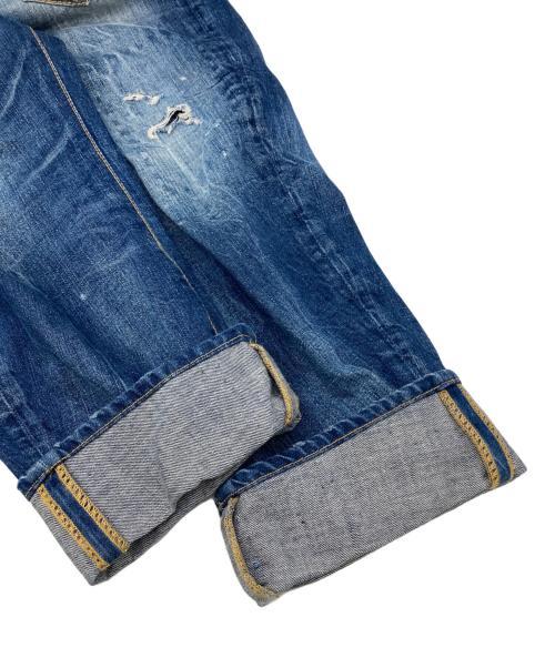 DSQUARED2（ディースクエアード）DSQUARED2 (ディースクエアード) クロップドデニムパンツ インディゴ サイズ:44の古着・服飾アイテム
