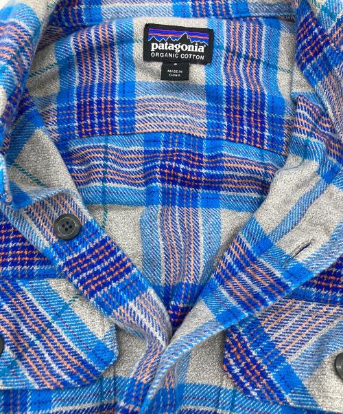 Patagonia（パタゴニア）Patagonia (パタゴニア) Fjord Flannel Shirt ブルー×グレー サイズ:Sの古着・服飾アイテム