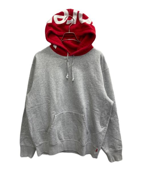 SUPREME（シュプリーム）Supreme (シュプリーム) CONTRAST HOODED SWEATSHIRT グレー サイズ:Mの古着・服飾アイテム