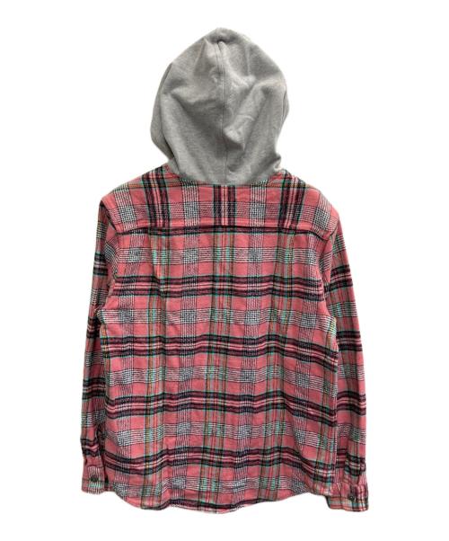 SUPREME（シュプリーム）Supreme (シュプリーム) HOODED PLAID FLANNEL SHIRT ピンク×ブルー サイズ:Sの古着・服飾アイテム