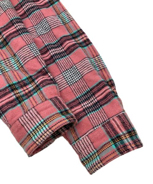 SUPREME（シュプリーム）Supreme (シュプリーム) HOODED PLAID FLANNEL SHIRT ピンク×ブルー サイズ:Sの古着・服飾アイテム