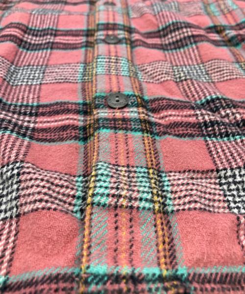 SUPREME（シュプリーム）Supreme (シュプリーム) HOODED PLAID FLANNEL SHIRT ピンク×ブルー サイズ:Sの古着・服飾アイテム