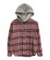 Supreme（シュプリーム）の古着「HOODED PLAID FLANNEL SHIRT」｜ピンク×ブルー