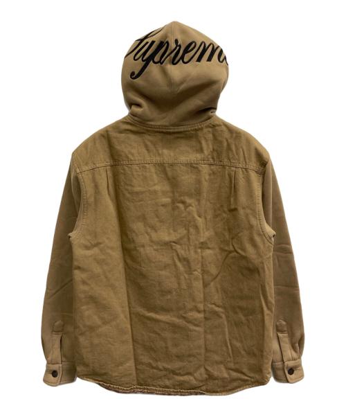 SUPREME（シュプリーム）Supreme (シュプリーム) 22FW FLEECE HOODED DENIM SHIRT ブラウン サイズ:Sの古着・服飾アイテム