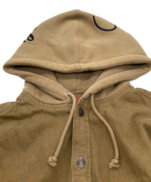 SUPREME（シュプリーム）Supreme (シュプリーム) 22FW FLEECE HOODED DENIM SHIRT ブラウン サイズ:Sの古着・服飾アイテム