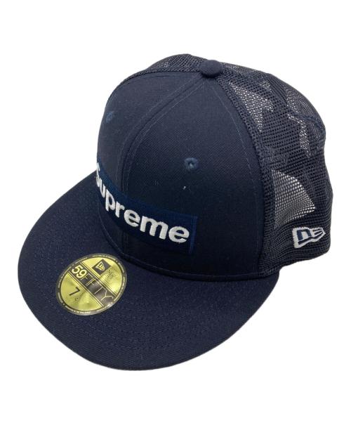 New Era（ニューエラ）New Era (ニューエラ) Supreme (シュプリーム) BOX LOGO MESH BACK ネイビーの古着・服飾アイテム