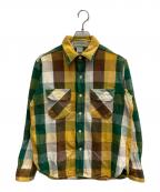 WAREHOUSEウエアハウス）の古着「タータンチェックシャツ」｜イエロー×グリーン