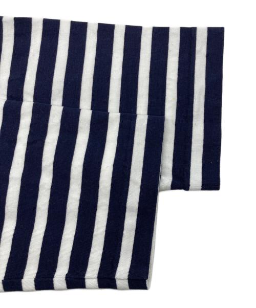 maison kitsune（メゾンキツネ）MAISON KITSUNE (メゾンキツネ) フォックスヘッド パッチ レギュラー マリン Tシャツ ホワイト×ネイビー サイズ:Mの古着・服飾アイテム