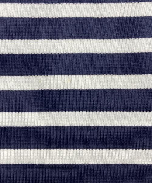 maison kitsune（メゾンキツネ）MAISON KITSUNE (メゾンキツネ) フォックスヘッド パッチ レギュラー マリン Tシャツ ホワイト×ネイビー サイズ:Mの古着・服飾アイテム