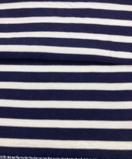 maison kitsune（メゾンキツネ）MAISON KITSUNE (メゾンキツネ) フォックスヘッド パッチ レギュラー マリン Tシャツ ホワイト×ネイビー サイズ:Mの古着・服飾アイテム