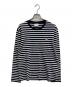 MAISON KITSUNE（メゾンキツネ）の古着「フォックスヘッド パッチ レギュラー マリン Tシャツ」｜ホワイト×ネイビー