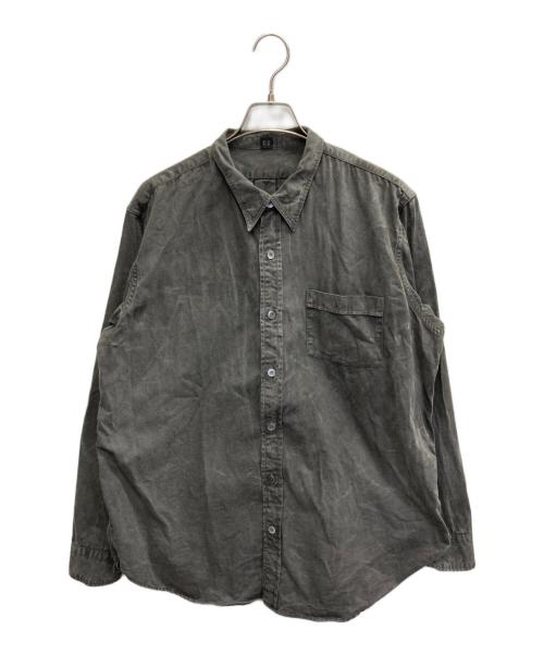 T.T（タイガ タカハシ）T.T (タイガ タカハシ) LOT.106 NARROW COLLAR SHIRT SUMI DYED BLACK サイズ:16の古着・服飾アイテム