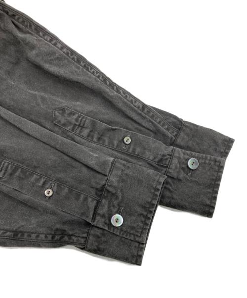 T.T（タイガ タカハシ）T.T (タイガ タカハシ) LOT.106 NARROW COLLAR SHIRT SUMI DYED BLACK サイズ:16の古着・服飾アイテム