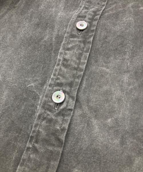 T.T（タイガ タカハシ）T.T (タイガ タカハシ) LOT.106 NARROW COLLAR SHIRT SUMI DYED BLACK サイズ:16の古着・服飾アイテム