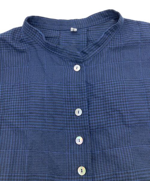 nop de nod（ノップドゥノッド）nop de nod (ノップドゥノッド) シアーシャツワンピース ネイビー サイズ:Mの古着・服飾アイテム