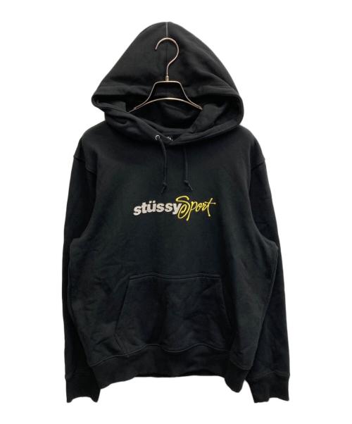 stussy（ステューシー）stussy (ステューシー) SPORT EMBROIDERED HOODI ブラック サイズ:Mの古着・服飾アイテム