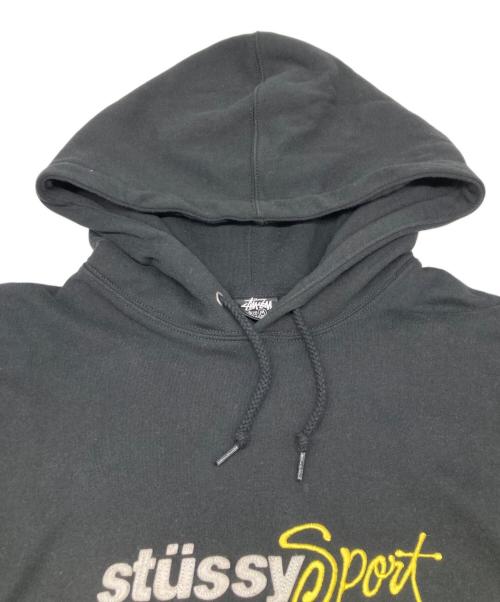 stussy（ステューシー）stussy (ステューシー) SPORT EMBROIDERED HOODI ブラック サイズ:Mの古着・服飾アイテム