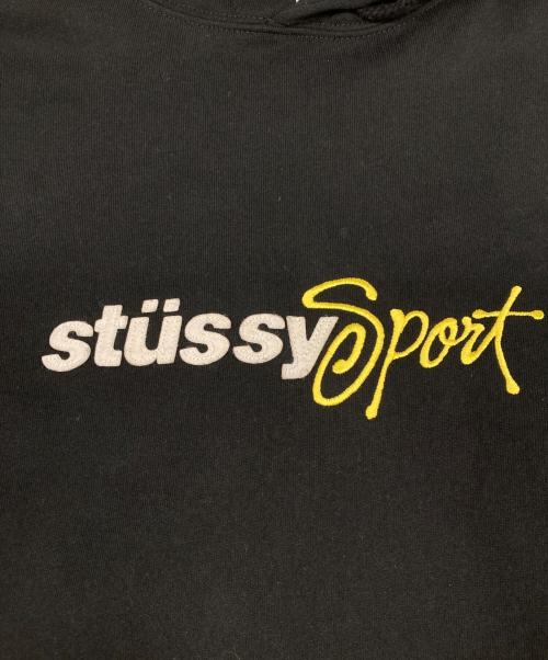 stussy（ステューシー）stussy (ステューシー) SPORT EMBROIDERED HOODI ブラック サイズ:Mの古着・服飾アイテム