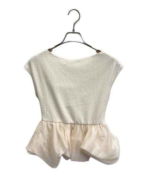 COCODEAL（ココディール）COCODEAL (ココディール) バブルヘムペプラムトップス ベージュ サイズ:2の古着・服飾アイテム