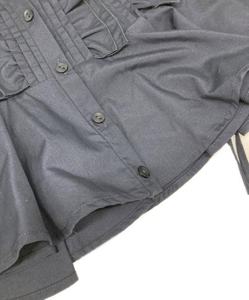 Snidel（スナイデル）Snidel (スナイデル) フリルペプラムブラウス ネイビー サイズ:1の古着・服飾アイテム