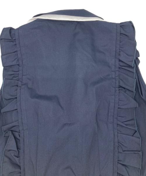 Snidel（スナイデル）Snidel (スナイデル) フリルペプラムブラウス ネイビー サイズ:1の古着・服飾アイテム
