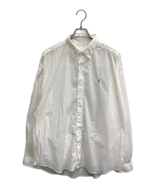 Gymphlex（ジムフレックス）Gymphlex (ジムフレックス) ナイロン ボタンダウン シャツジャケット ホワイト サイズ:Mの古着・服飾アイテム