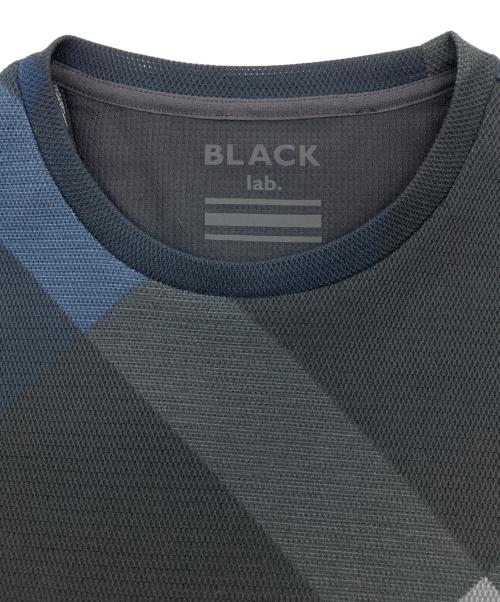 BLACK LABEL CRESTBRIDGE（ブラックレーベル クレストブリッジ）BLACK LABEL CRESTBRIDGE (ブラックレーベル クレストブリッジ) バイアスクレストブリッジチェックTシャツ ブラック サイズ:Mの古着・服飾アイテム