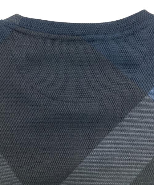 BLACK LABEL CRESTBRIDGE（ブラックレーベル クレストブリッジ）BLACK LABEL CRESTBRIDGE (ブラックレーベル クレストブリッジ) バイアスクレストブリッジチェックTシャツ ブラック サイズ:Mの古着・服飾アイテム