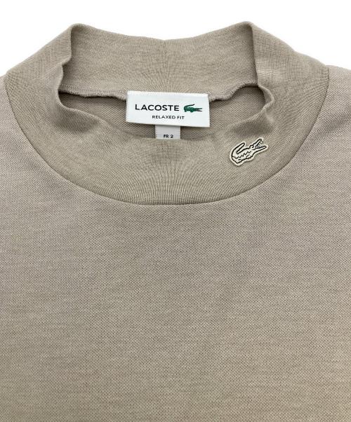 LACOSTE（ラコステ）LACOSTE (ラコステ) モックネックサマーニット ベージュ サイズ:SIZE2の古着・服飾アイテム