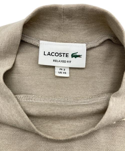 LACOSTE（ラコステ）LACOSTE (ラコステ) モックネックサマーニット ベージュ サイズ:SIZE2の古着・服飾アイテム