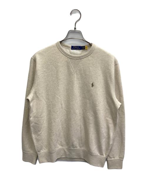 POLO RALPH LAUREN（ポロ・ラルフローレン）POLO RALPH LAUREN (ポロ・ラルフローレン) ポニー刺繍ロゴスウェット ベージュ サイズ:Mの古着・服飾アイテム