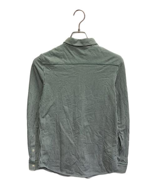 LACOSTE（ラコステ）LACOSTE (ラコステ) ストライプシャツ グリーン×ホワイト サイズ:SIZE36の古着・服飾アイテム