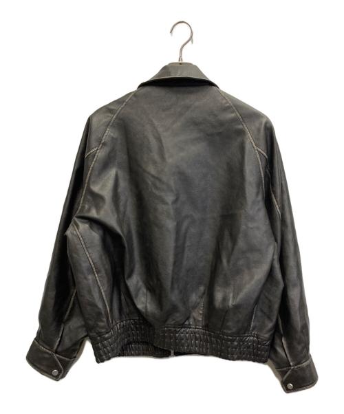 WYM LIDNM（ウィム バイ リドム）WYM LIDNM (ウィム バイ リドム) ARTIFICIAL GRAIN FLIGHT BLOUSON ブラウン サイズ:Lの古着・服飾アイテム