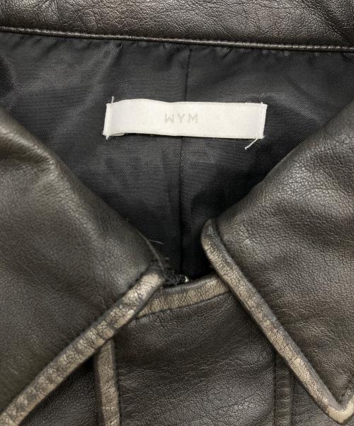 WYM LIDNM（ウィム バイ リドム）WYM LIDNM (ウィム バイ リドム) ARTIFICIAL GRAIN FLIGHT BLOUSON ブラウン サイズ:Lの古着・服飾アイテム