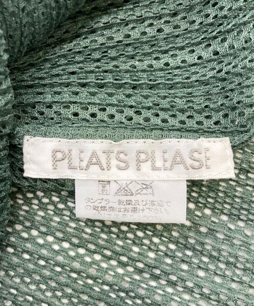 PLEATS PLEASE（プリーツプリーズ）PLEATS PLEASE (プリーツプリーズ) メッシュプリーツTシャツ グリーン サイズ:4の古着・服飾アイテム