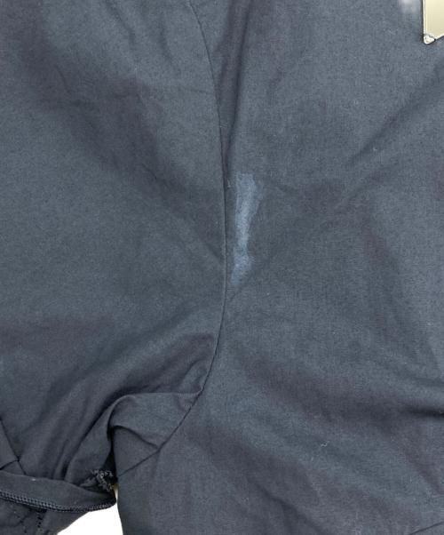 MUVEIL（ミュベール）MUVEIL (ミュベール) Embellished Neck T-shirt 袖フリル宝石刺繍 ネイビー サイズ:36の古着・服飾アイテム