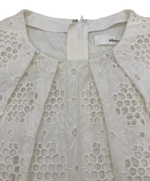 ebure（エブール）EBURE (エブール) コットンエンブロイダリーレーススリーブレスワンピース ホワイト サイズ:38の古着・服飾アイテム