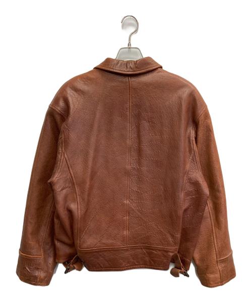 NIZZO（ニッゾ）NIZZO (ニッゾ) レザージャケット ブラウン サイズ:100-82-170の古着・服飾アイテム